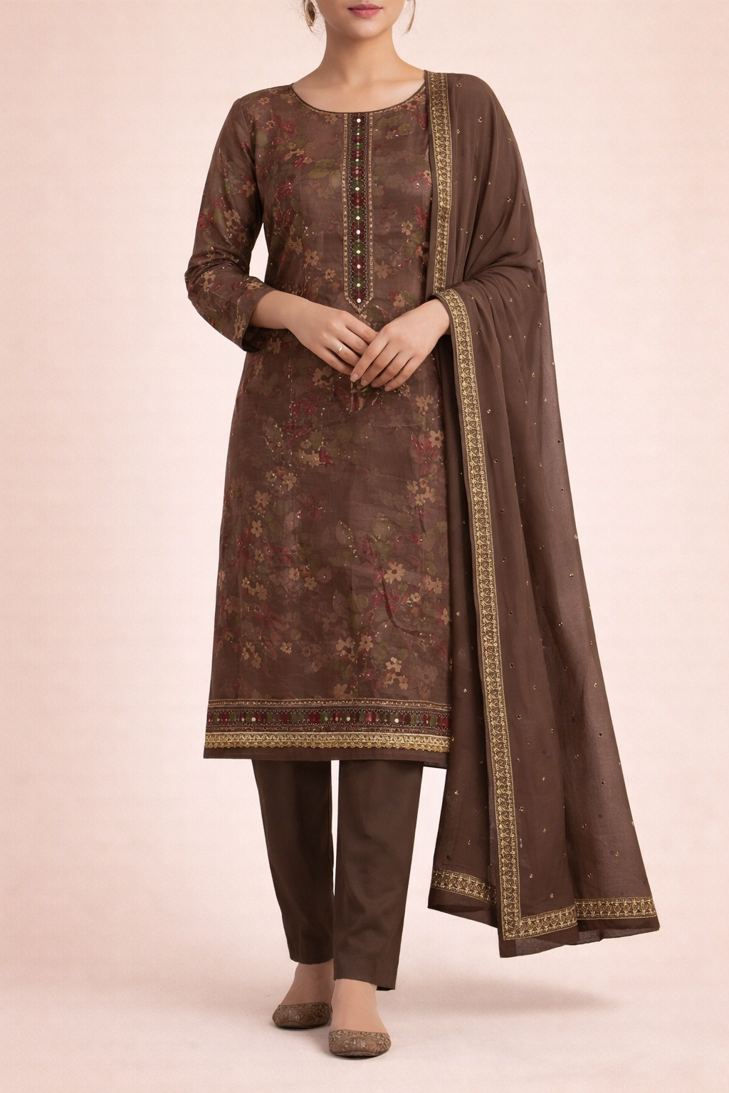 Neelambara Khatli Crape Set