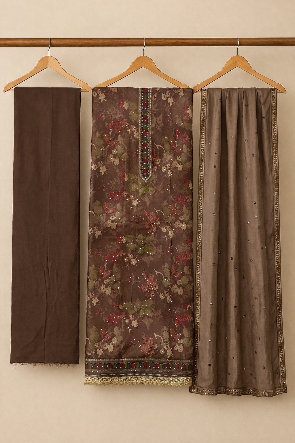 Neelambara Khatli Crepe Suit Set