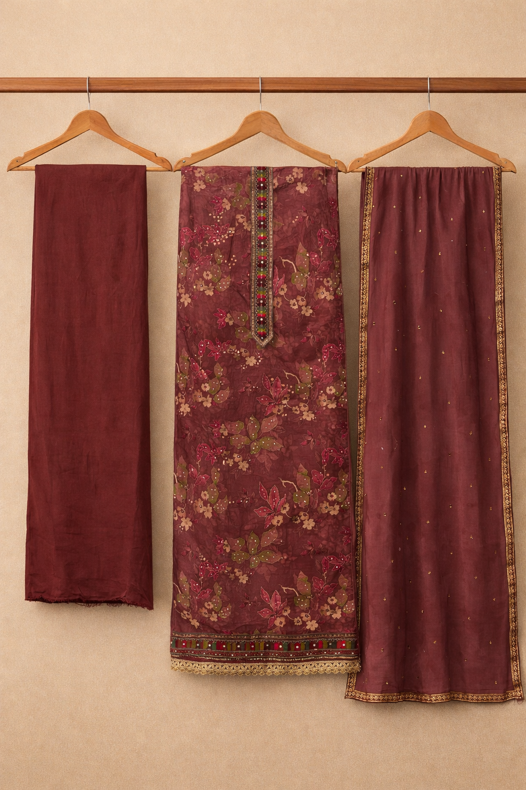Neelambara Khatli Crepe Suit Set