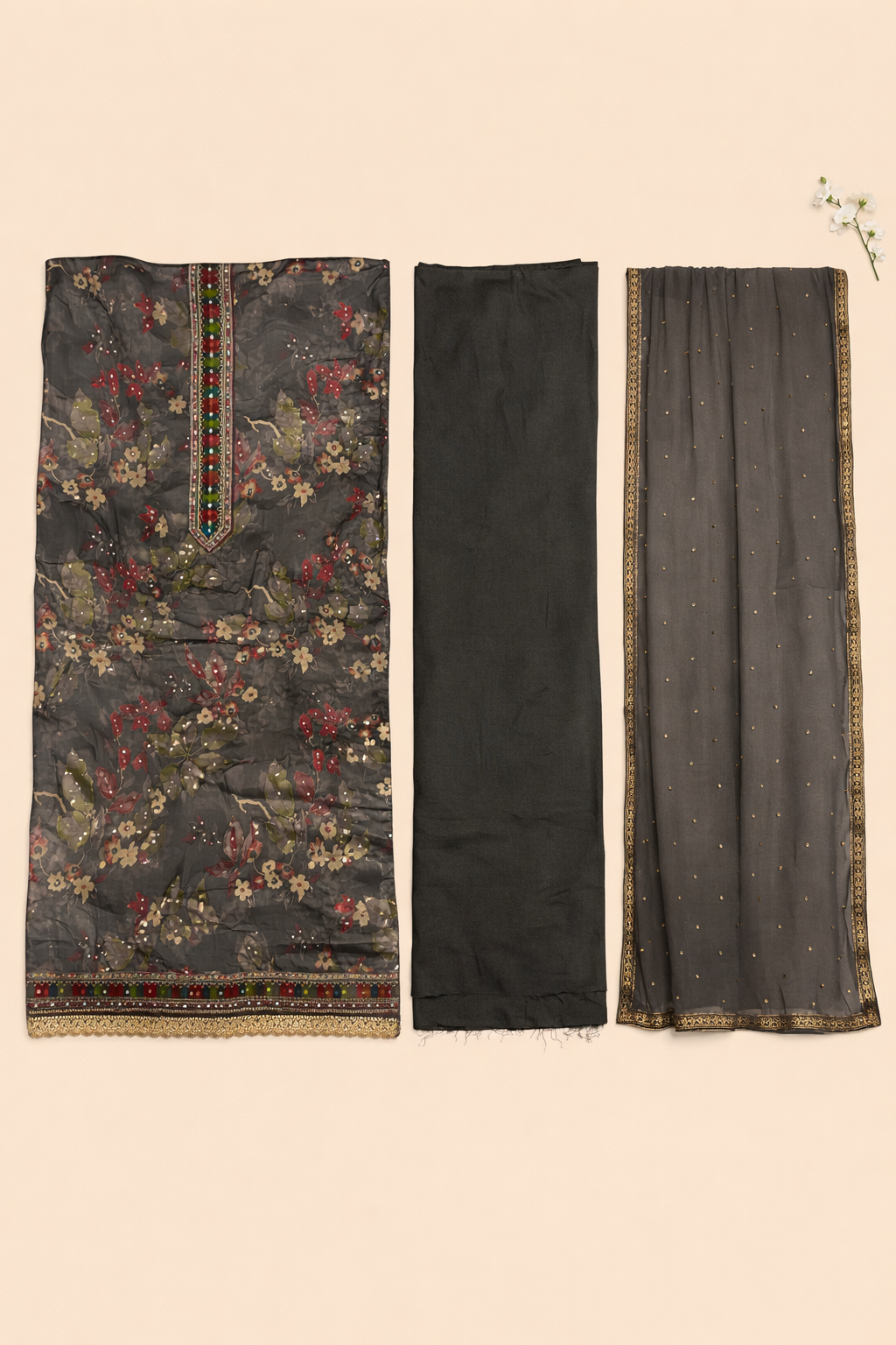 Neelambara Khatli Crepe Suit Set