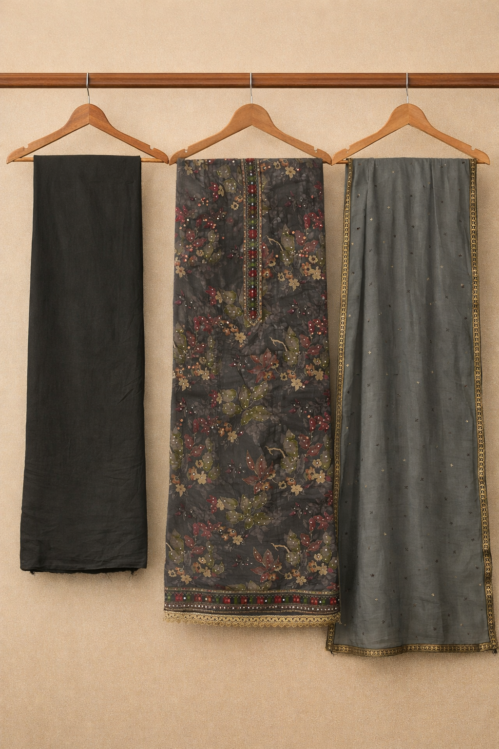 Neelambara Khatli Crepe Suit Set