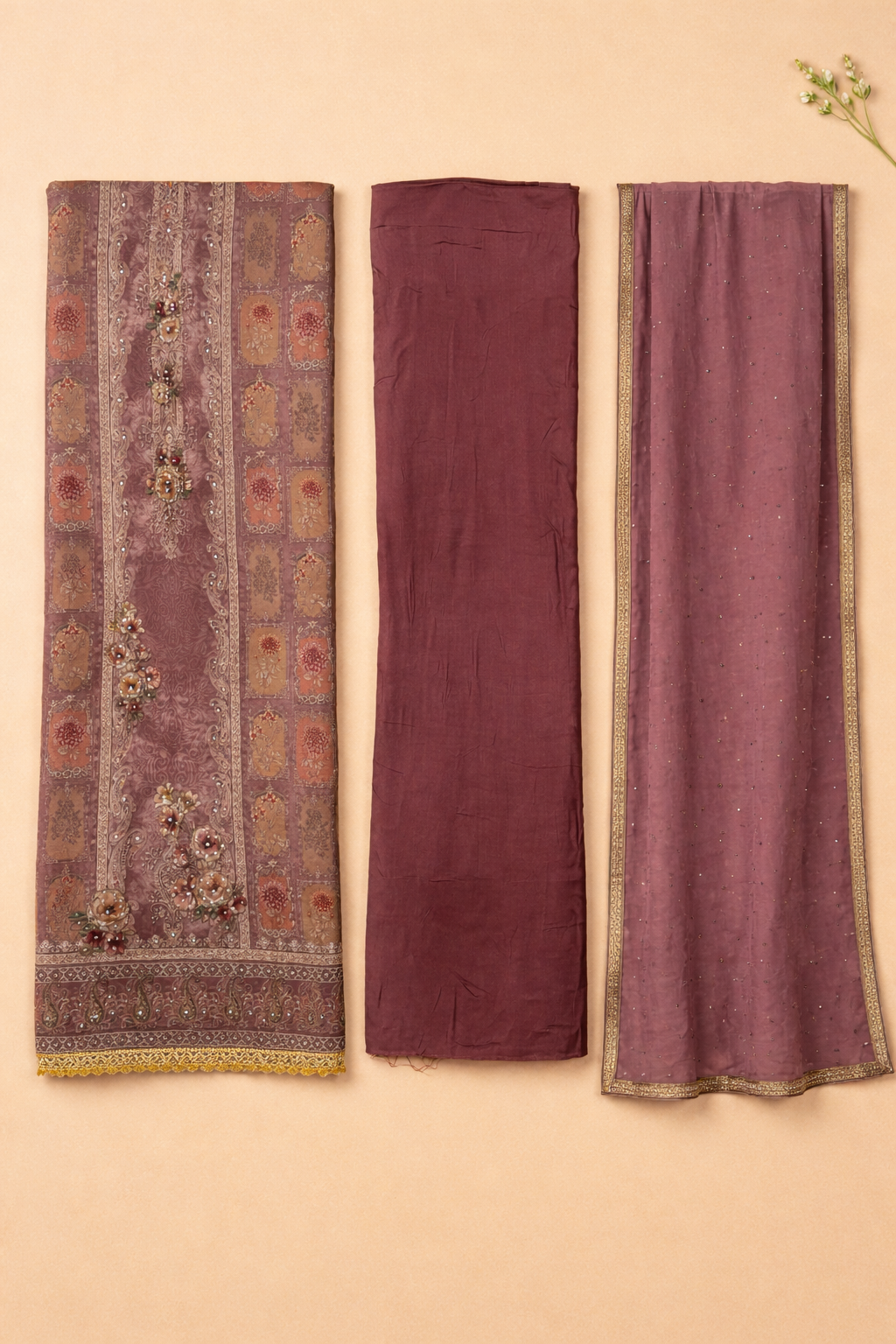 Mrinalini Khatli Crepe Suit Set