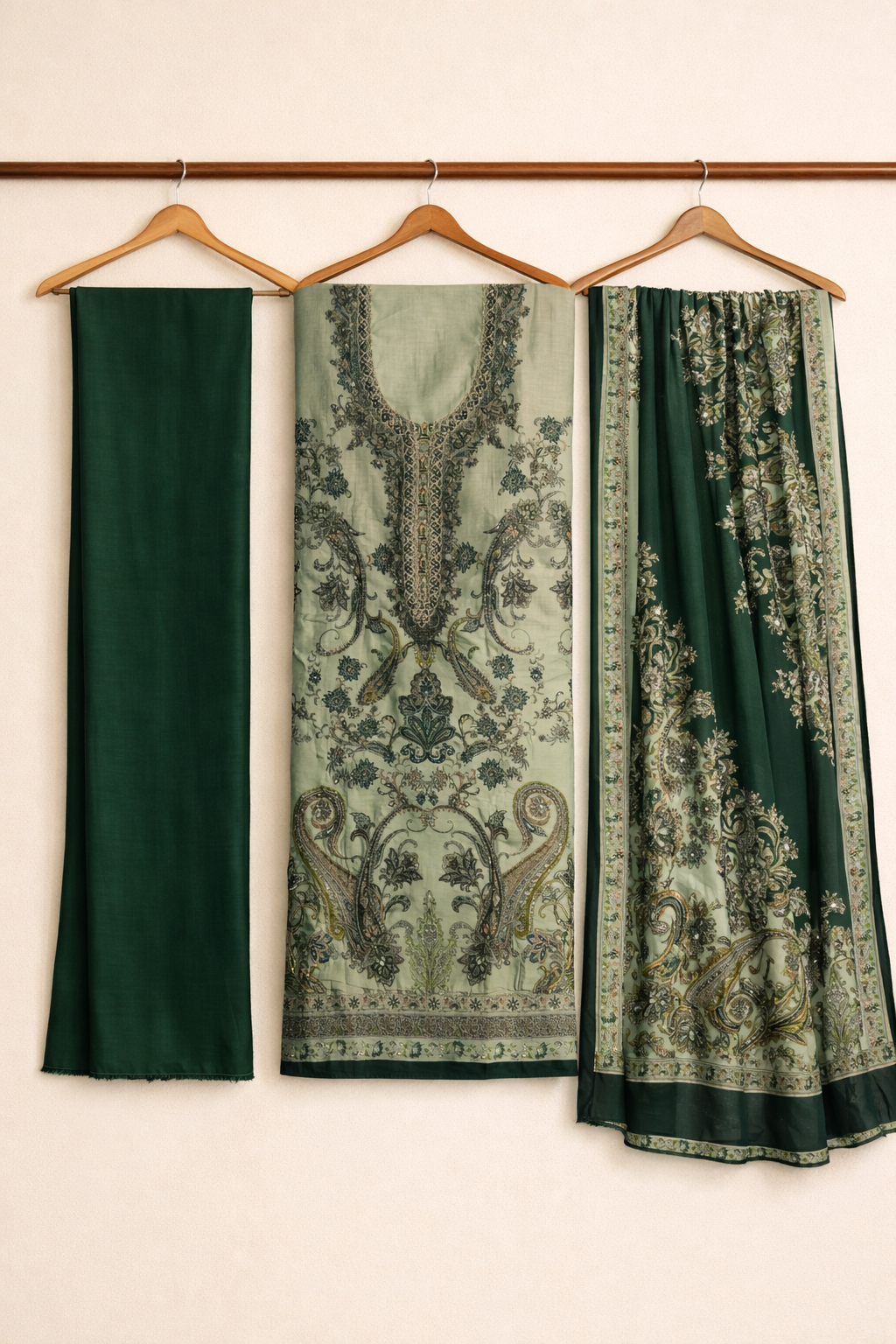 Chandrika Chanderi Foil Unstitched Suit Set