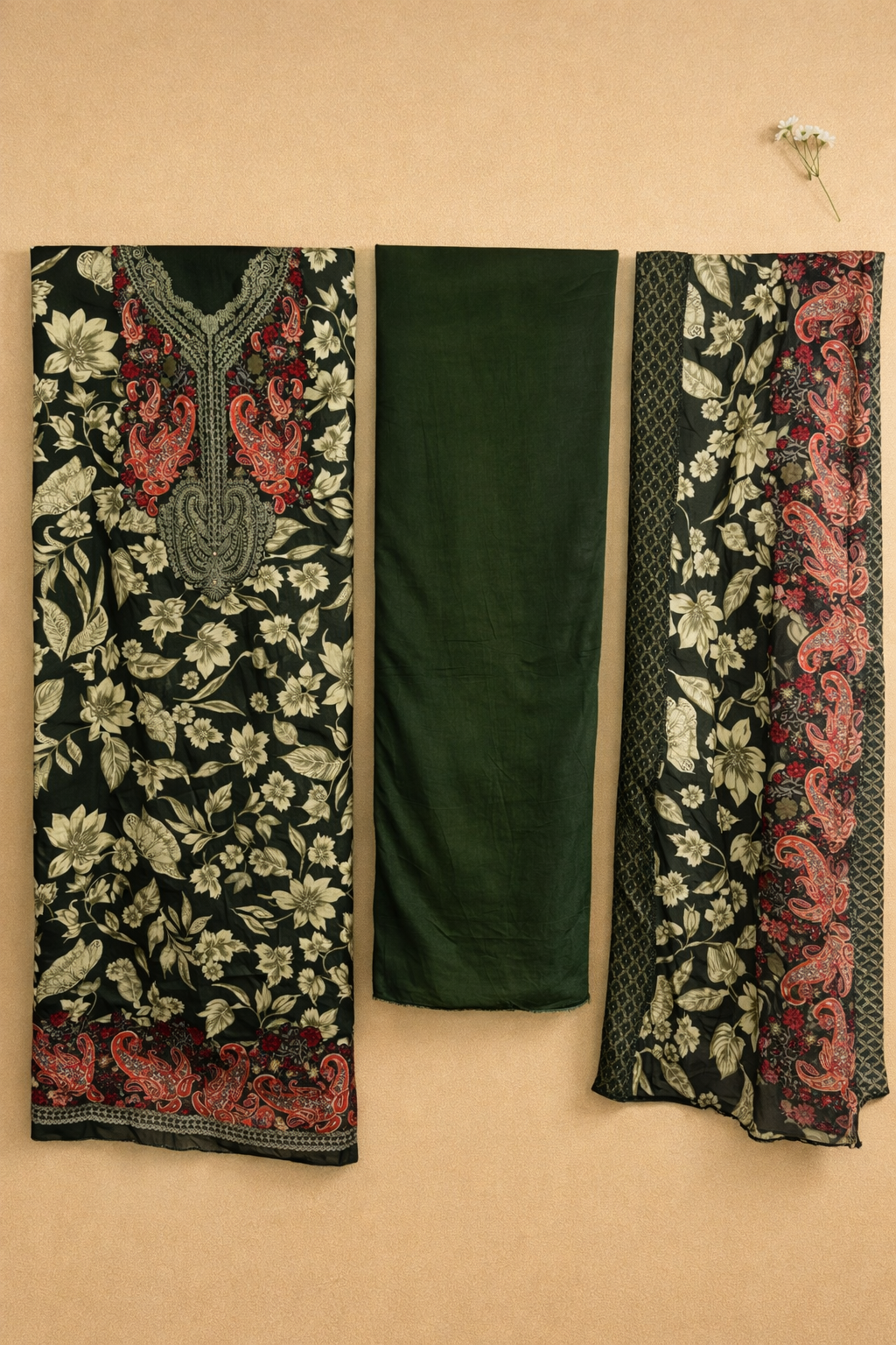 Rangmahal Khatli Satin Unstitched Suit Set