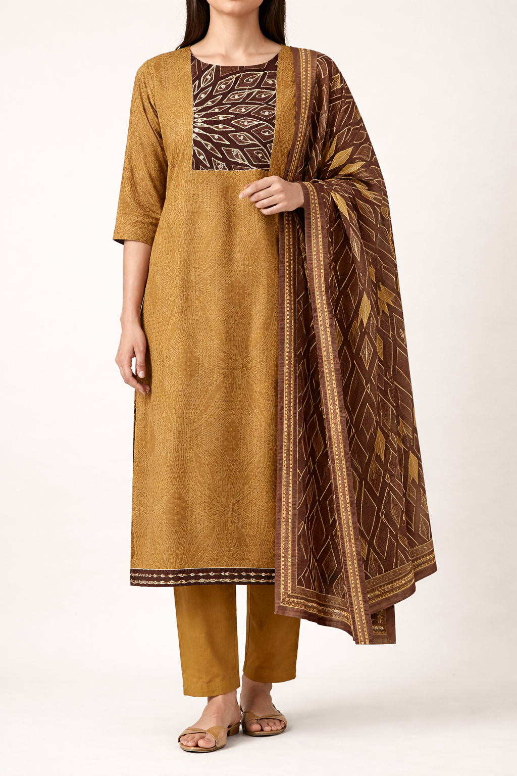 Muslin Jal Radiance Unstitched Suit Set