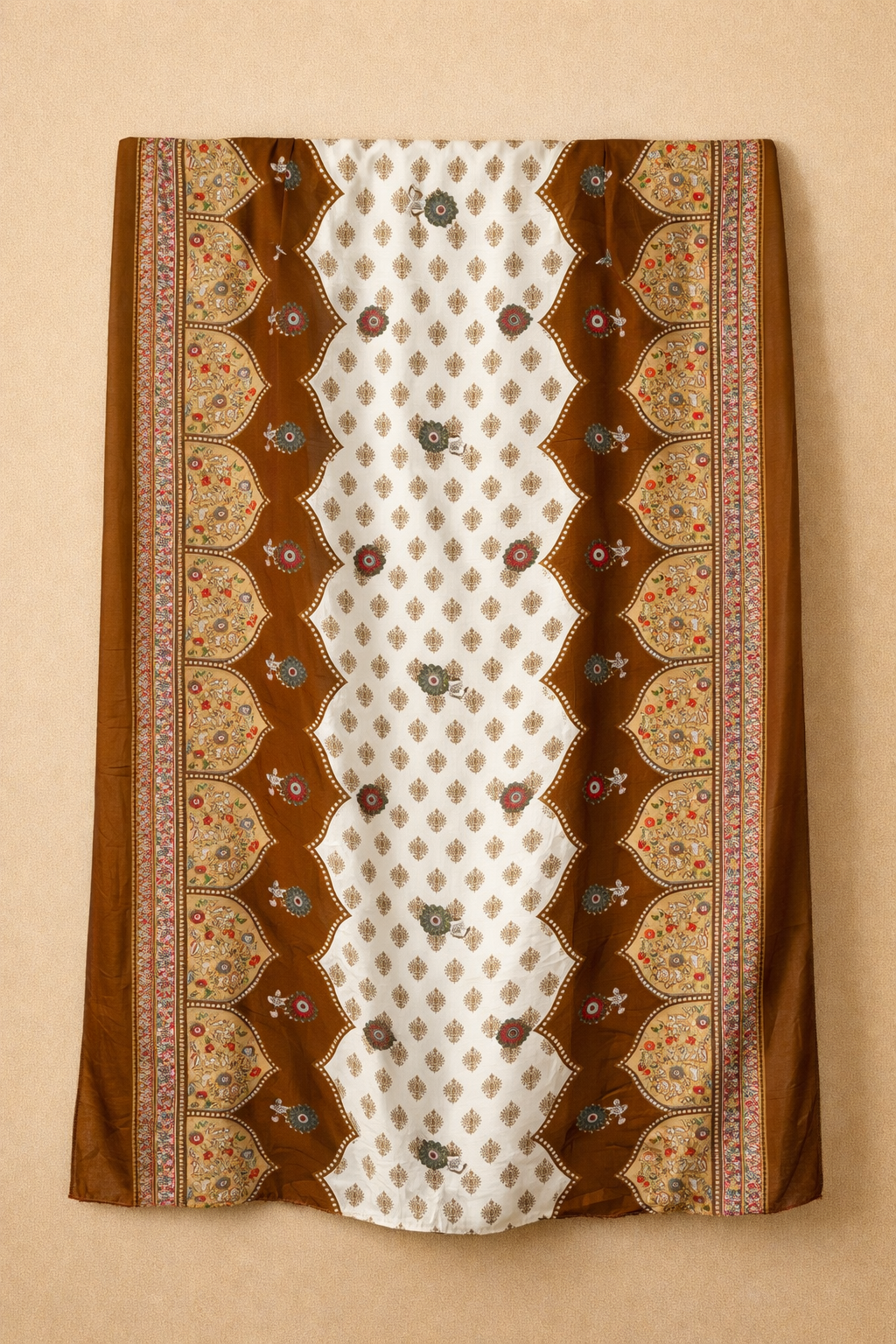 Ruhani Roman Silk Kaarigari Unstitched Suit Set