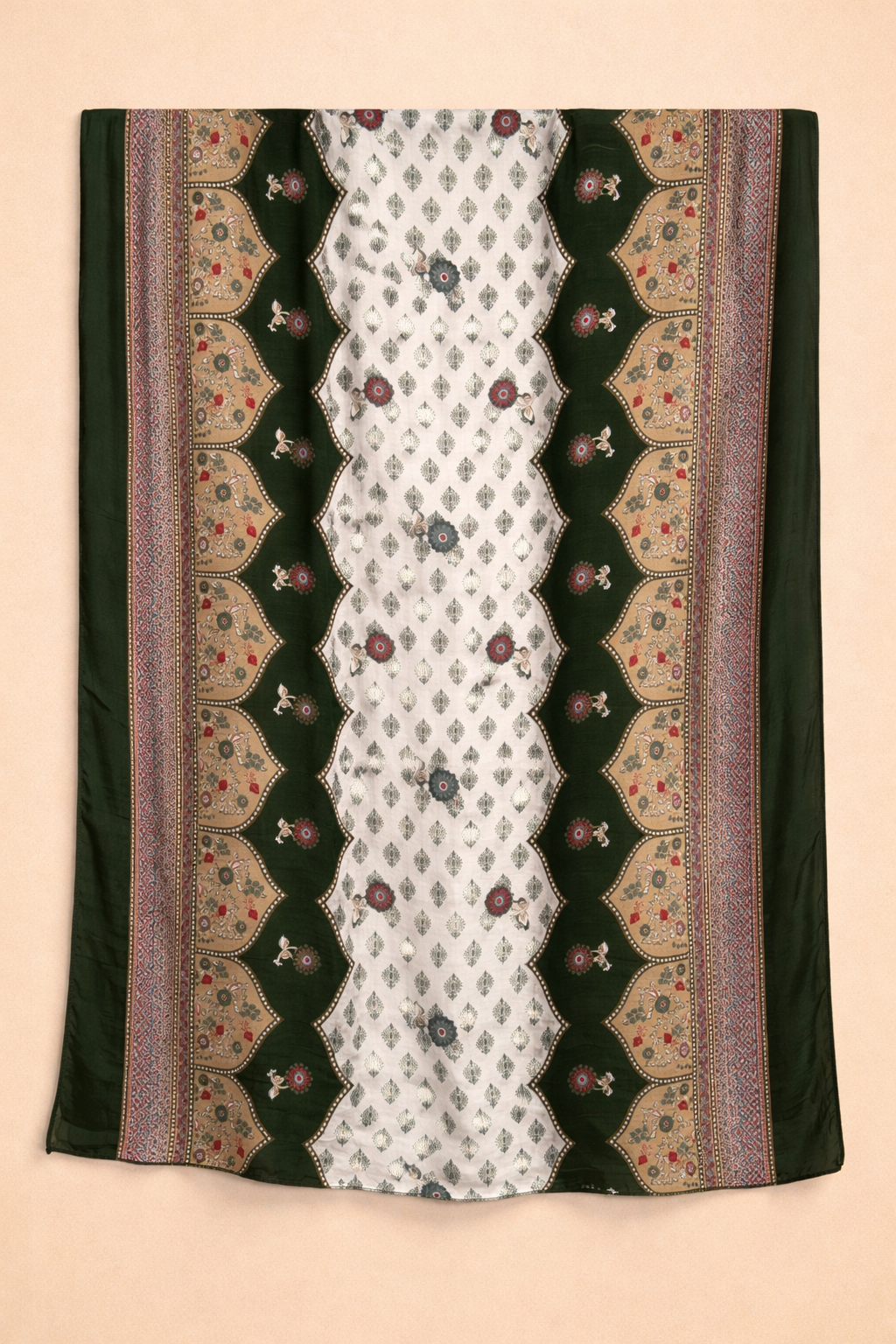 Ruhani Roman Silk Kaarigari Unstitched Suit Set