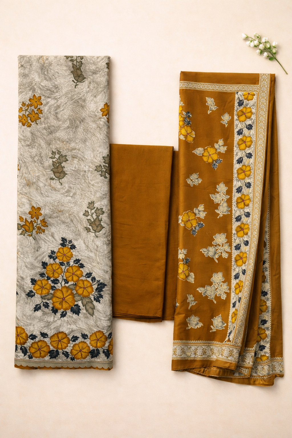 Roman Ethnic Heritage Unstitched Suit Set