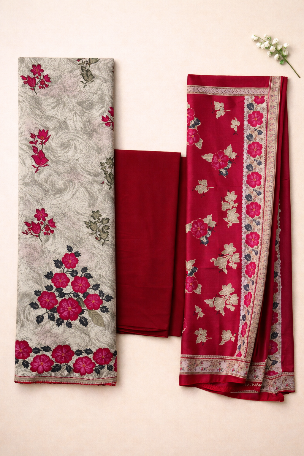 Roman Ethnic Heritage Unstitched Suit Set