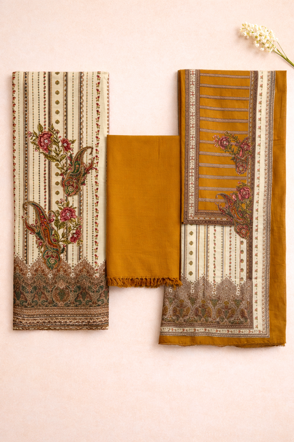 Modal Ari Elegance Unstitched Suit Set