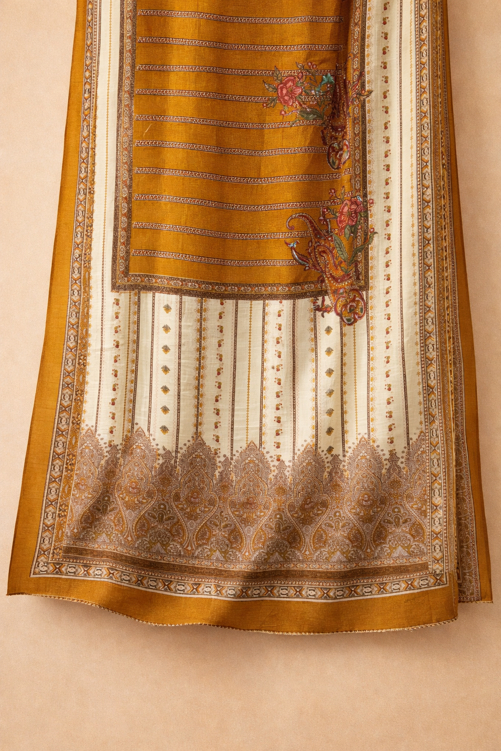 Modal Ari Elegance Unstitched Suit Set