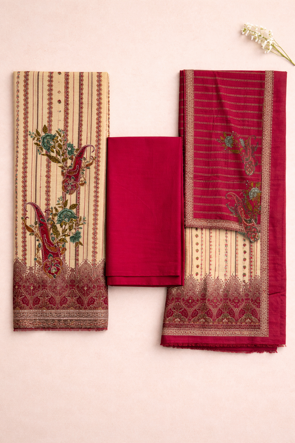 Modal Ari Elegance Unstitched Suit Set
