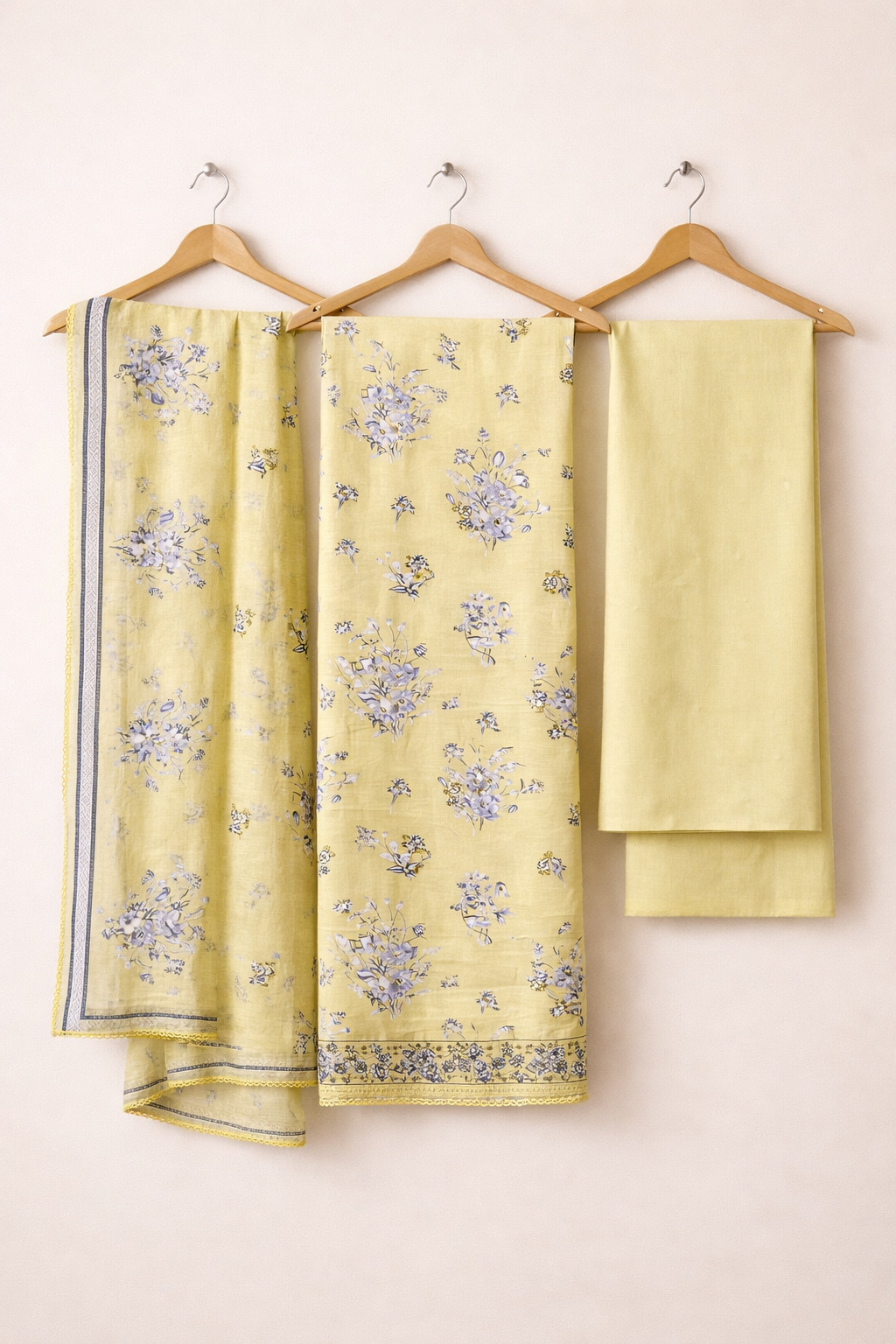 Pushpa Resham Diamond Unstitched Suit Set – Cambric Cotton