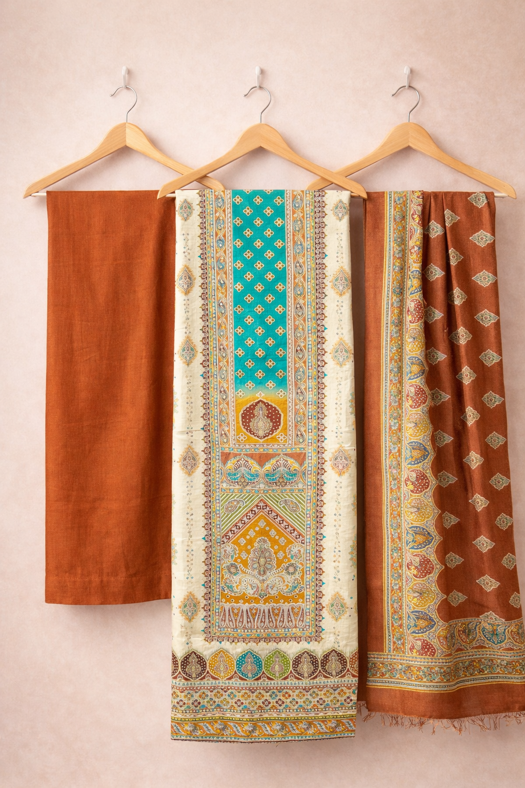 Zam Shimmering Heritage Unstitched Suit Set
