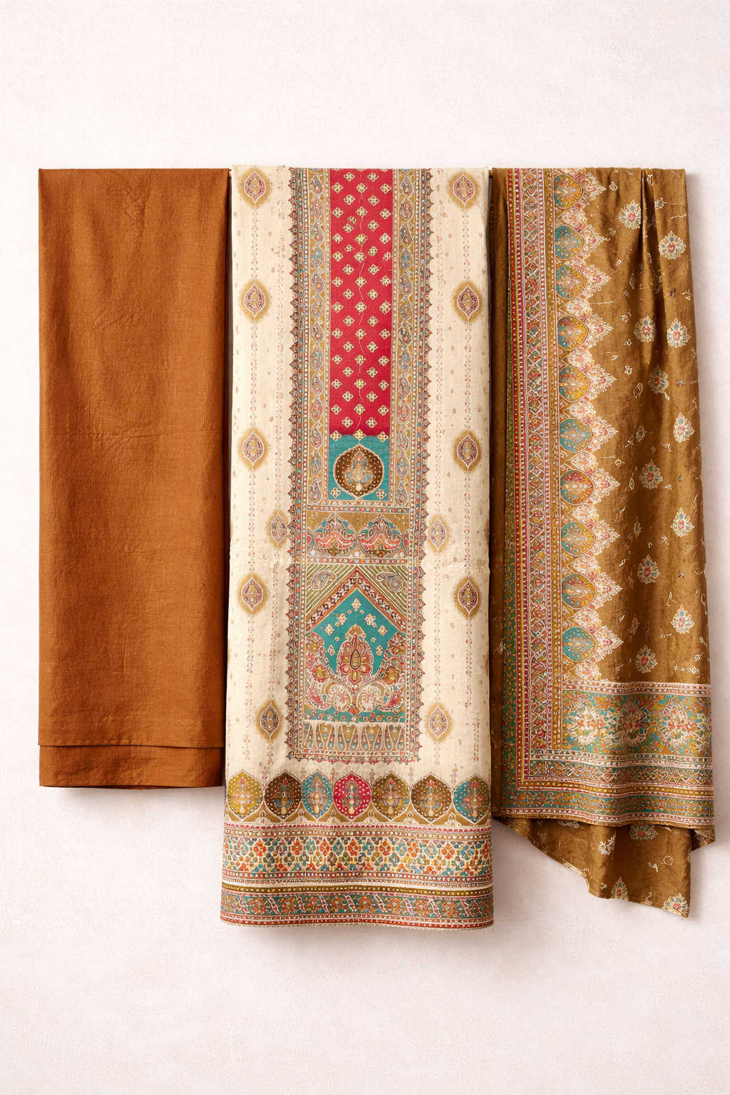 Zam Shimmering Heritage Unstitched Suit Set