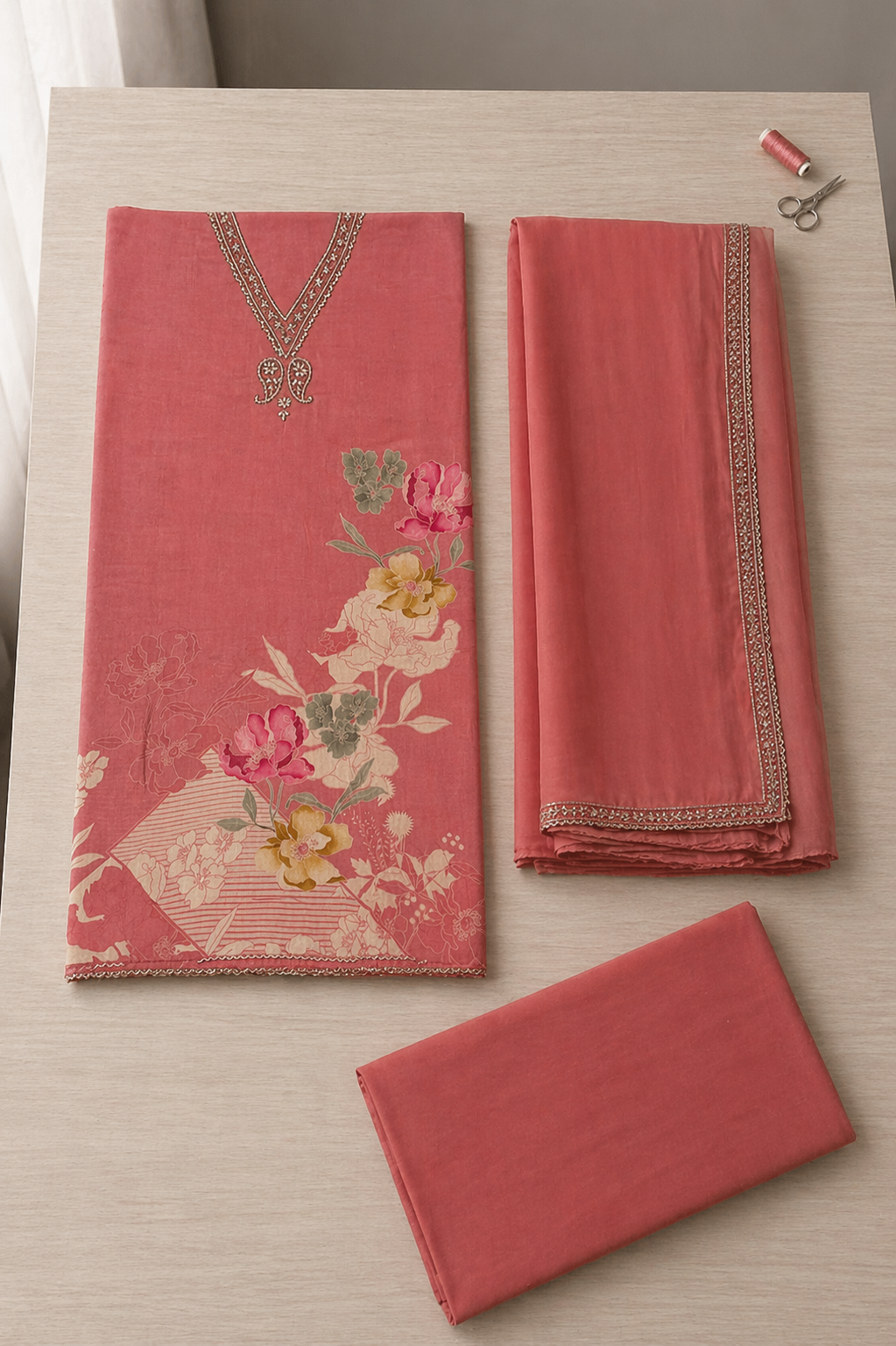 Meadow Bloom Unstitched Suit Set