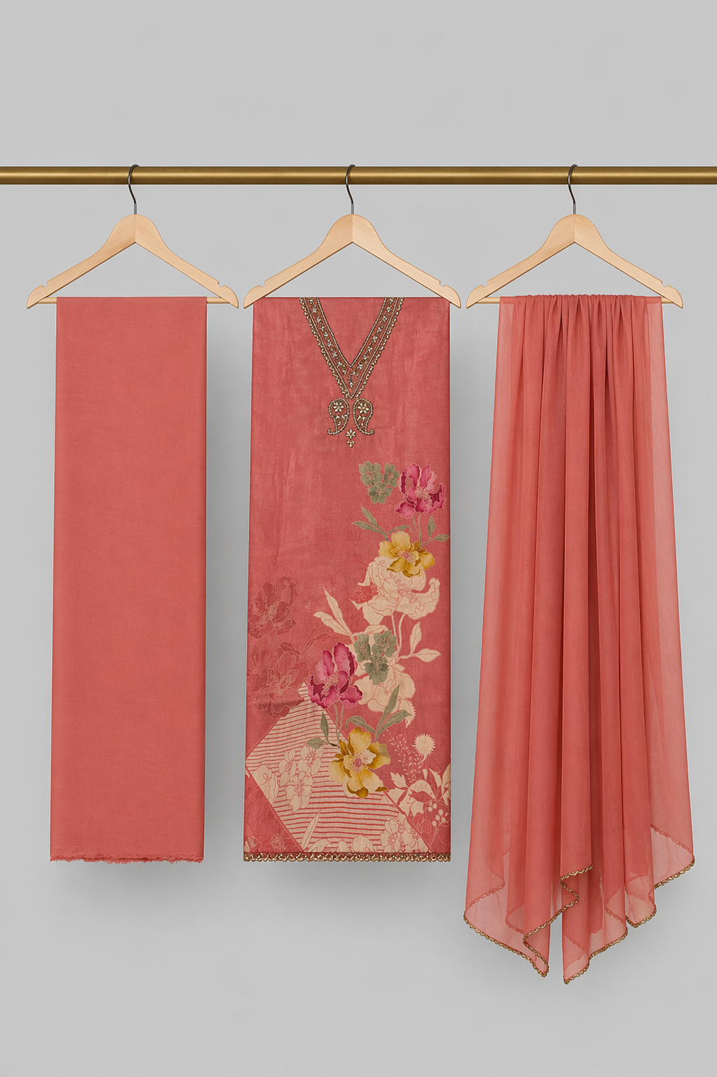 Meadow Bloom Unstitched Suit Set