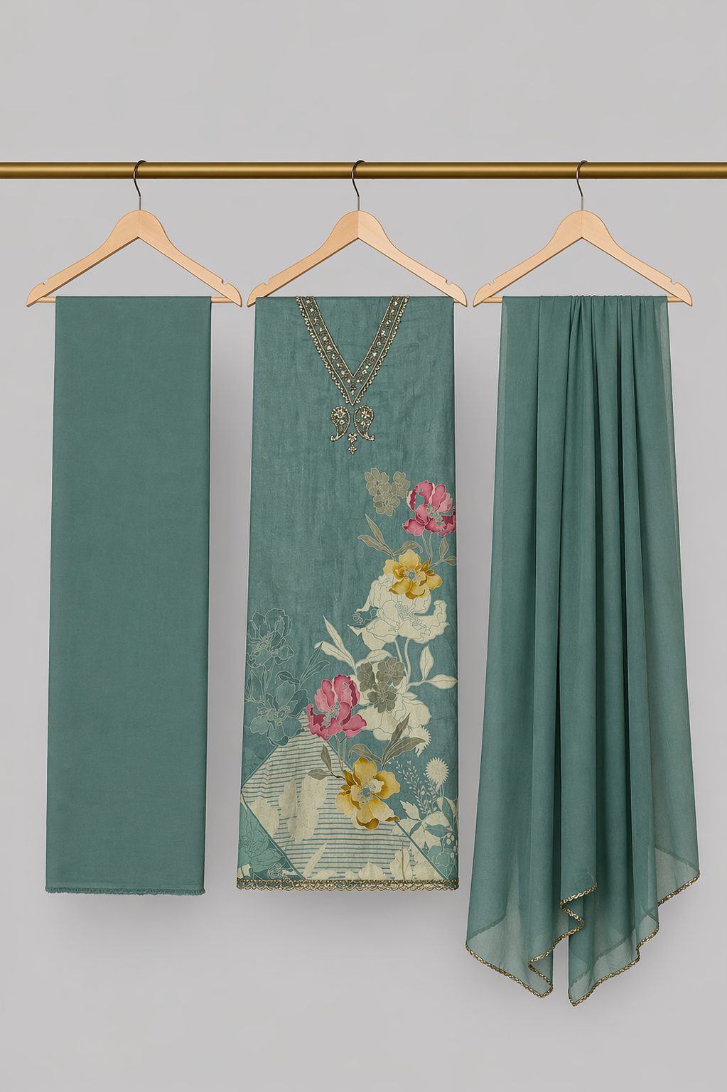 Meadow Bloom Unstitched Suit Set