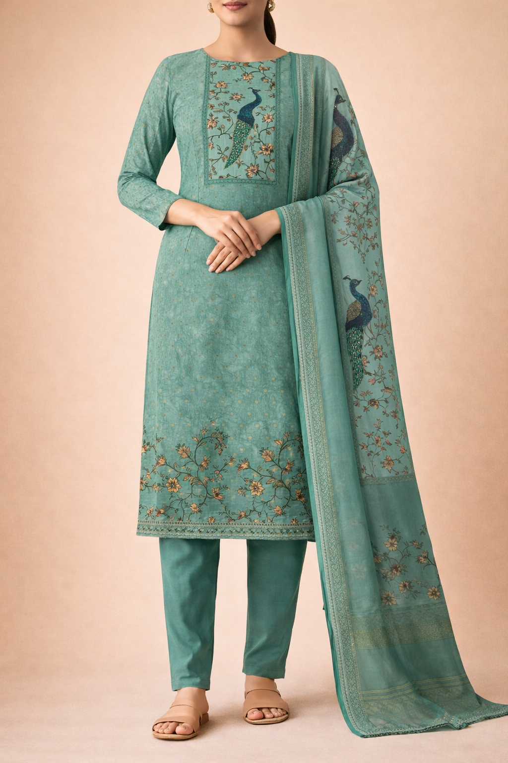 Banarasi Modal – Kashmiri Jaal Unstitched Suit Set