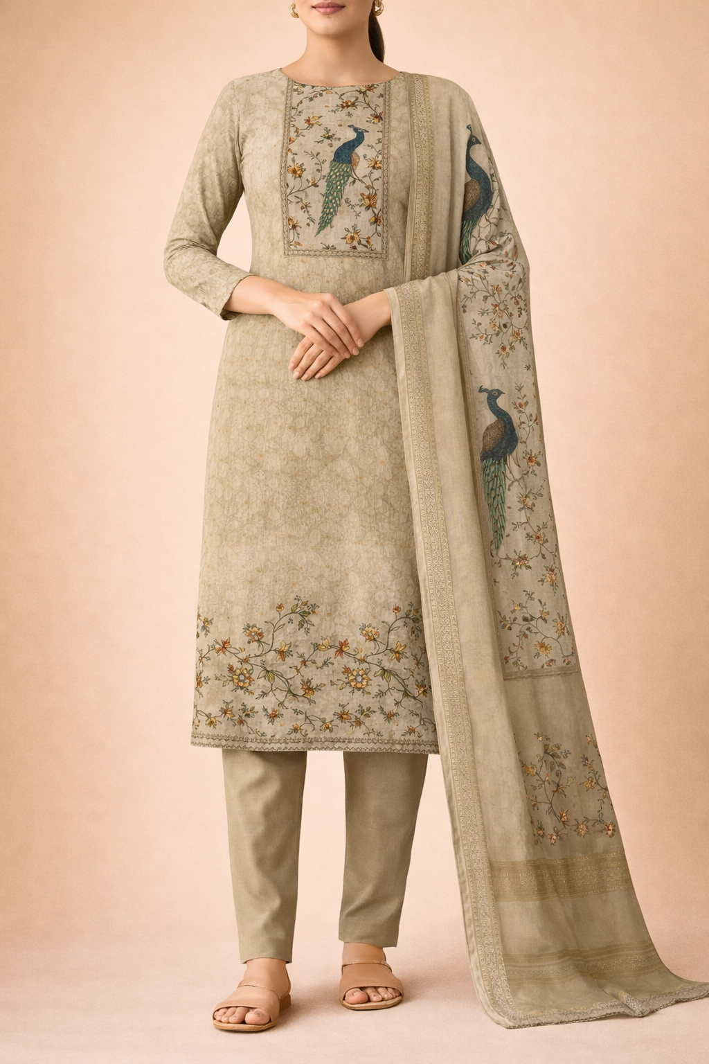 Banarasi Modal – Kashmiri Jaal Unstitched Suit Set