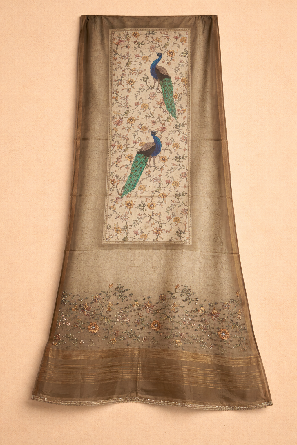 Banarasi Modal – Kashmiri Jaal Unstitched Suit Set