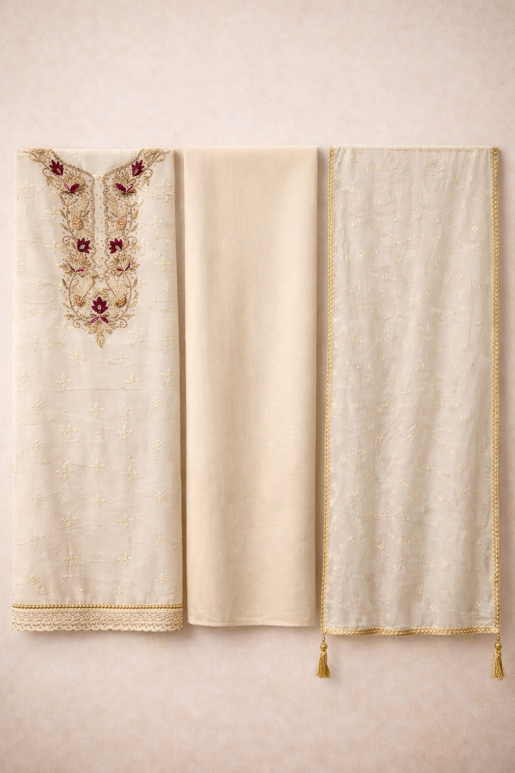 Khatli Viscose Grace Unstitched Suit Set.