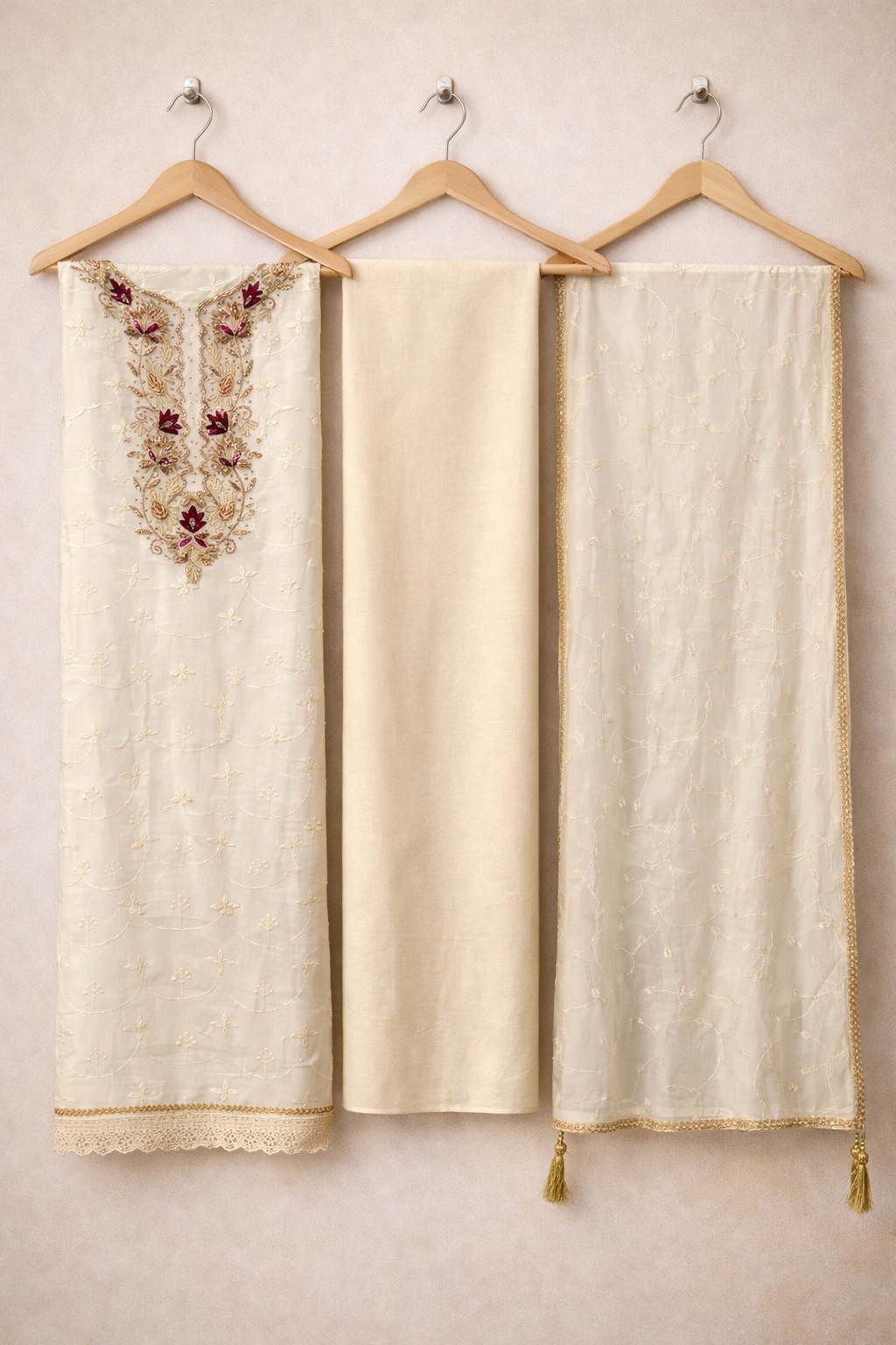 Khatli Viscose Grace Unstitched Suit Set.