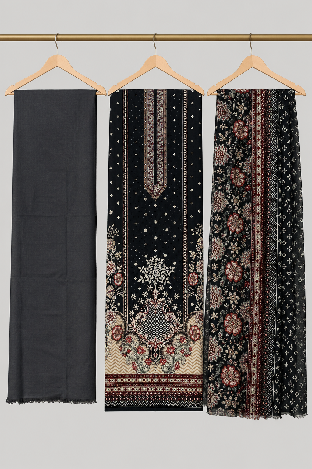 N.G. Runes Rayon Stone Work Dress Material