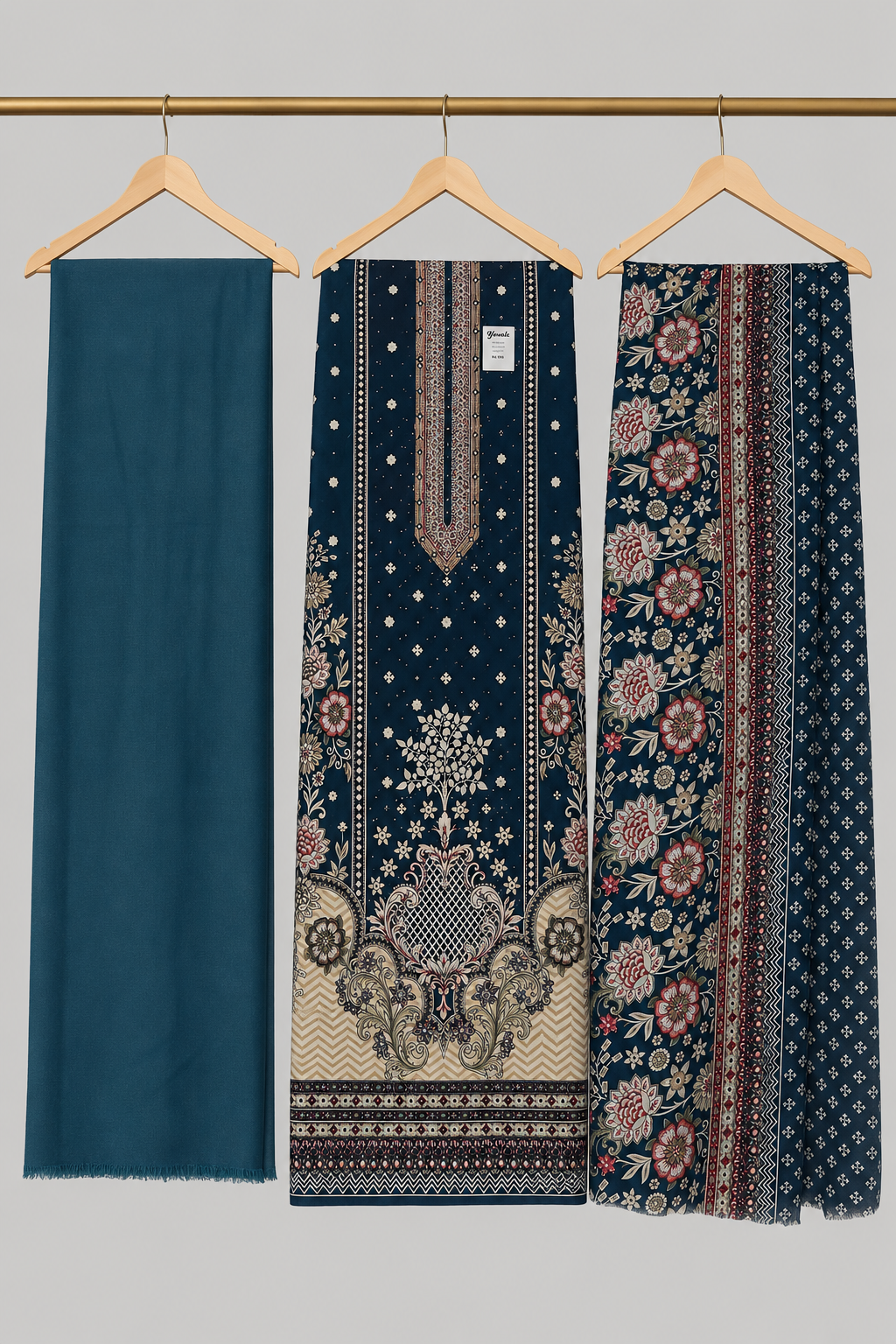 N.G. Runes Rayon Stone Work Dress Material
