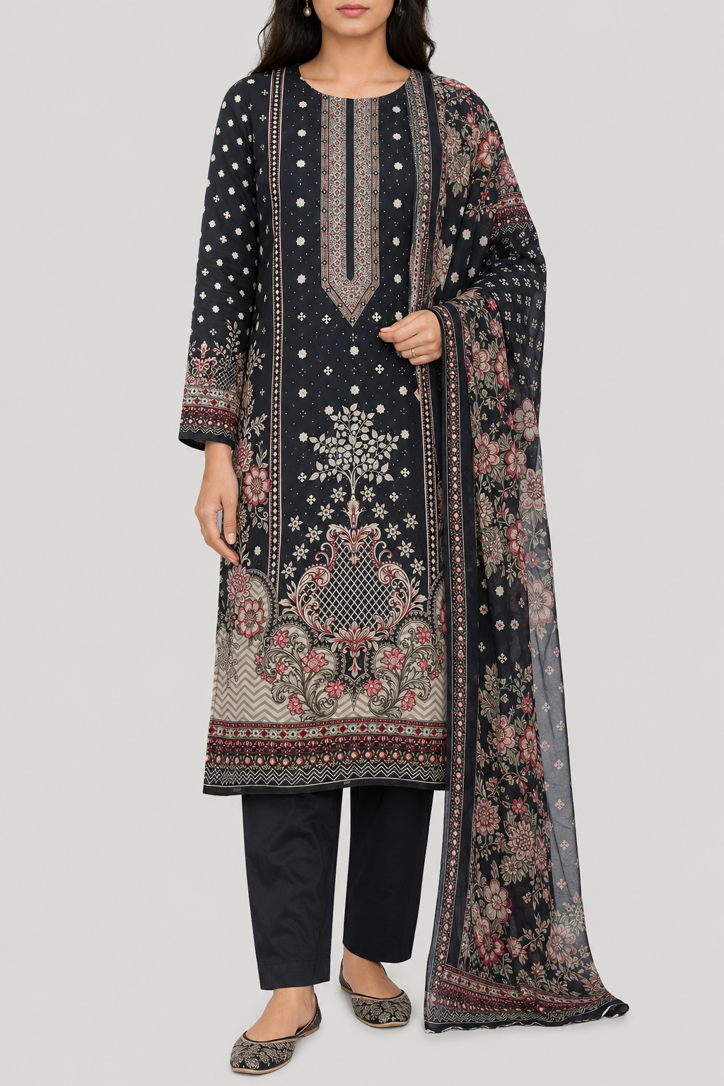 N.G. Runes Rayon Stone Work Dress Material