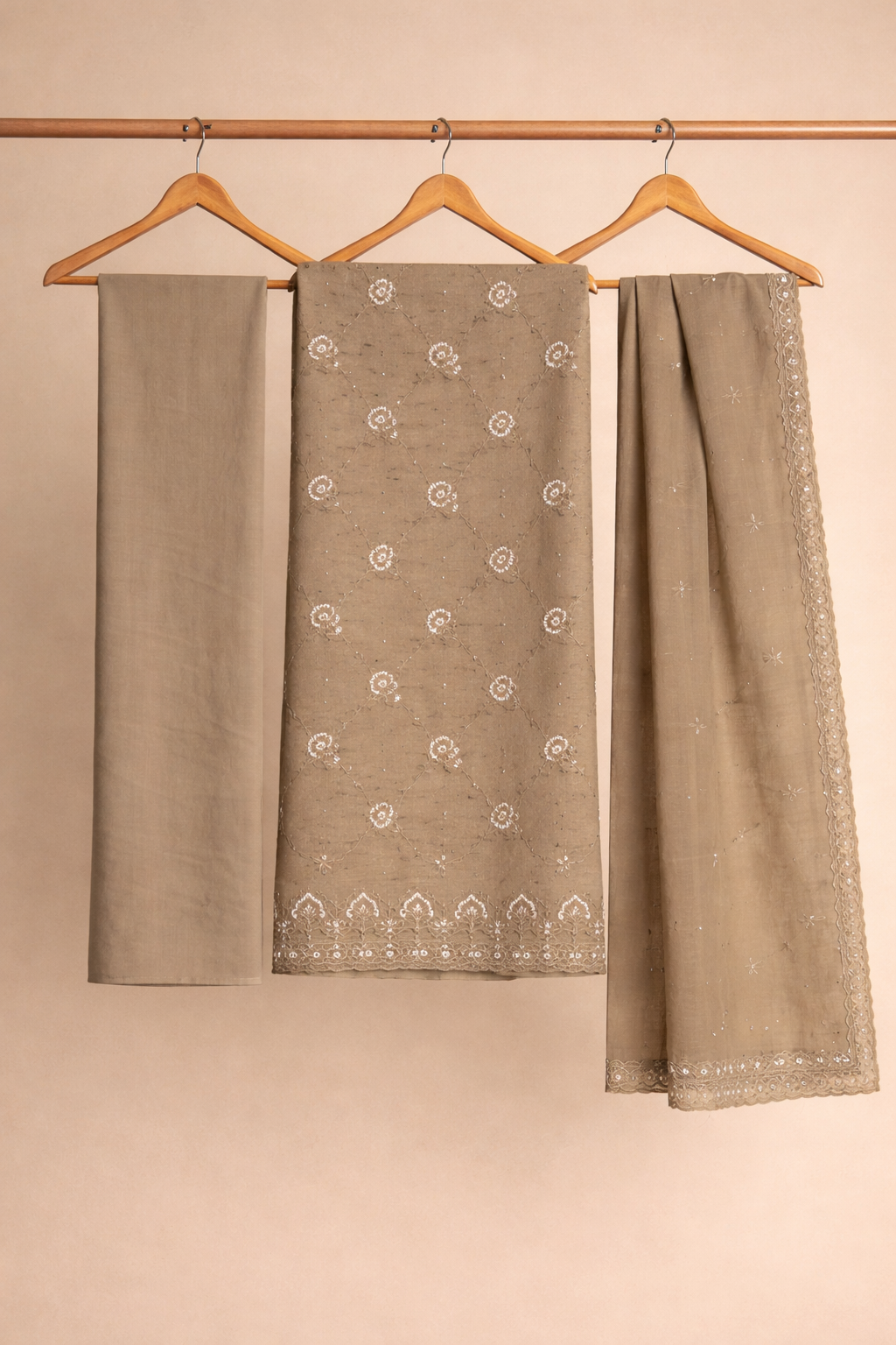 Noor Embroidered Cotton Unstitched Suit Set