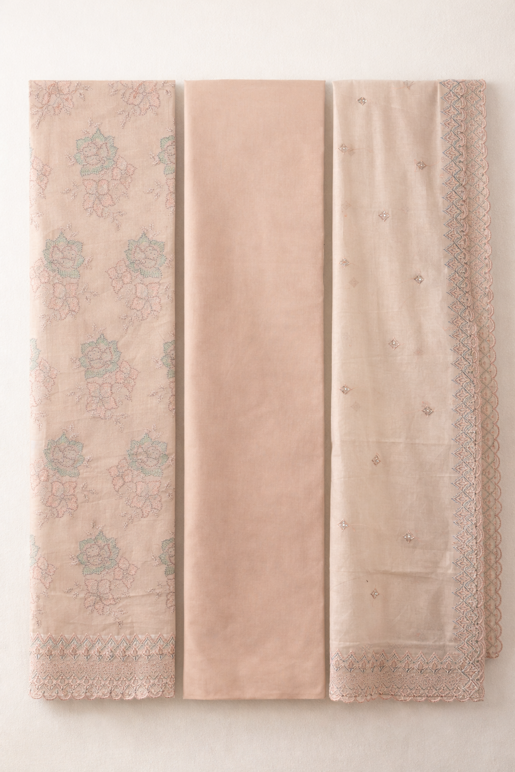 Cambric Cotton Mal Unstitched Suit Set
