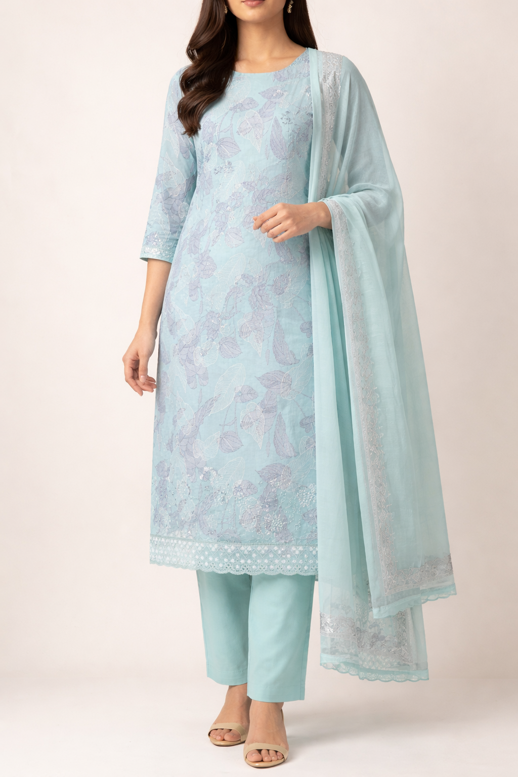 Cambric Cotton – Niyara Unstitched Suit Set