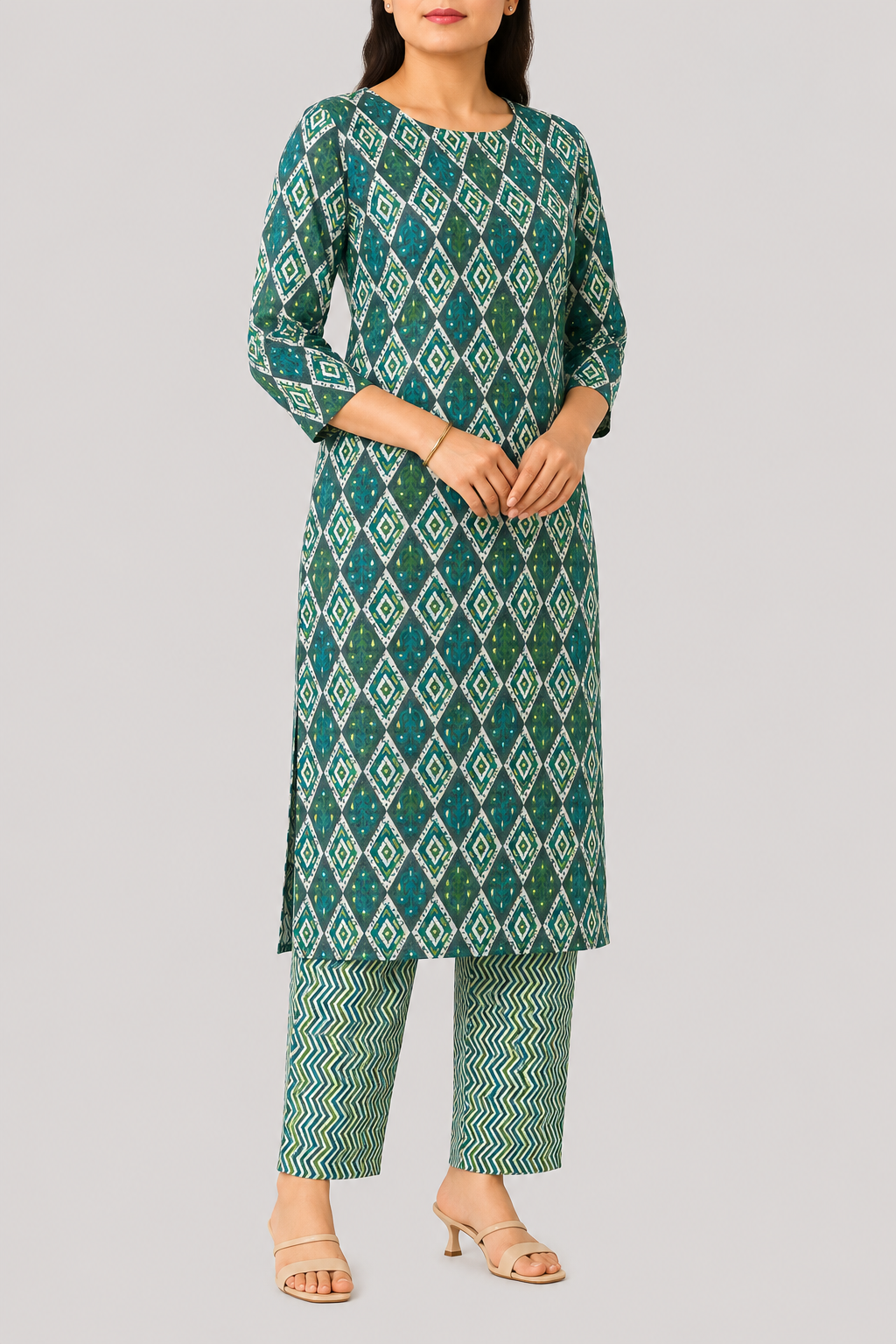 Printed Cotton Two-Piece Kurta Material