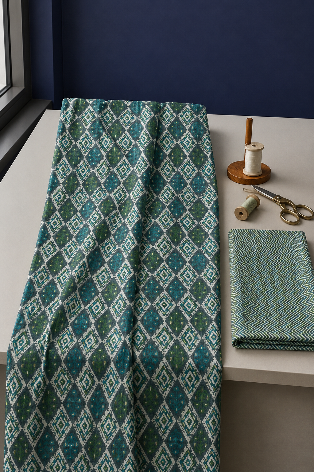 Printed Cotton Two-Piece Kurta Material