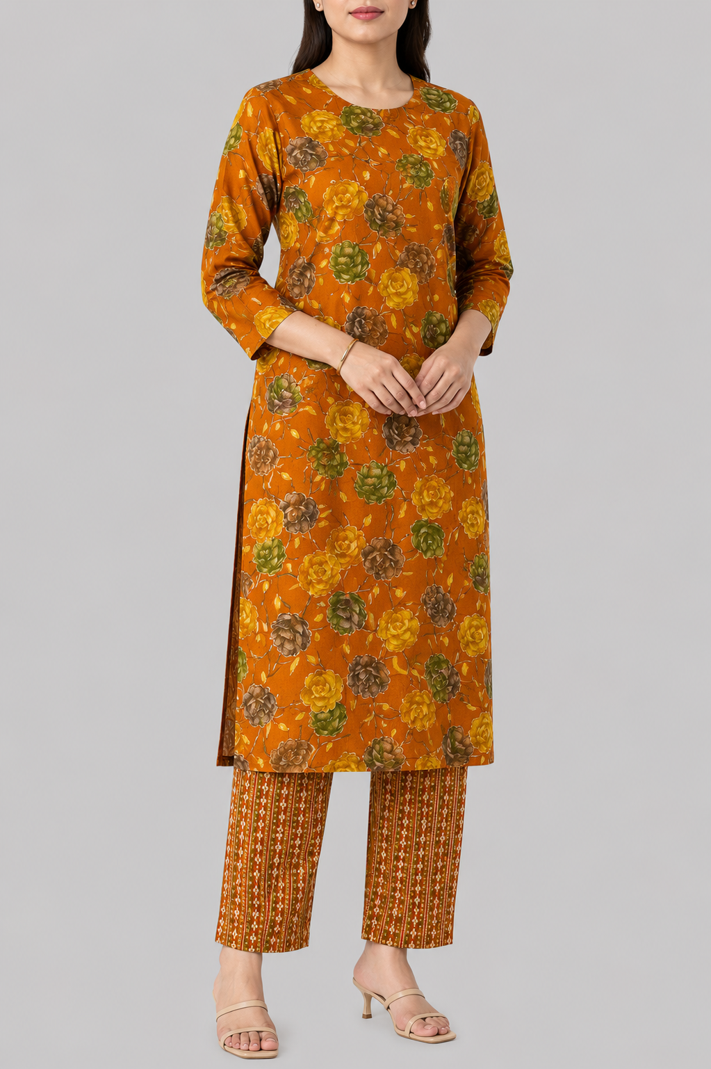 Printed Cotton Two-Piece Kurta Material