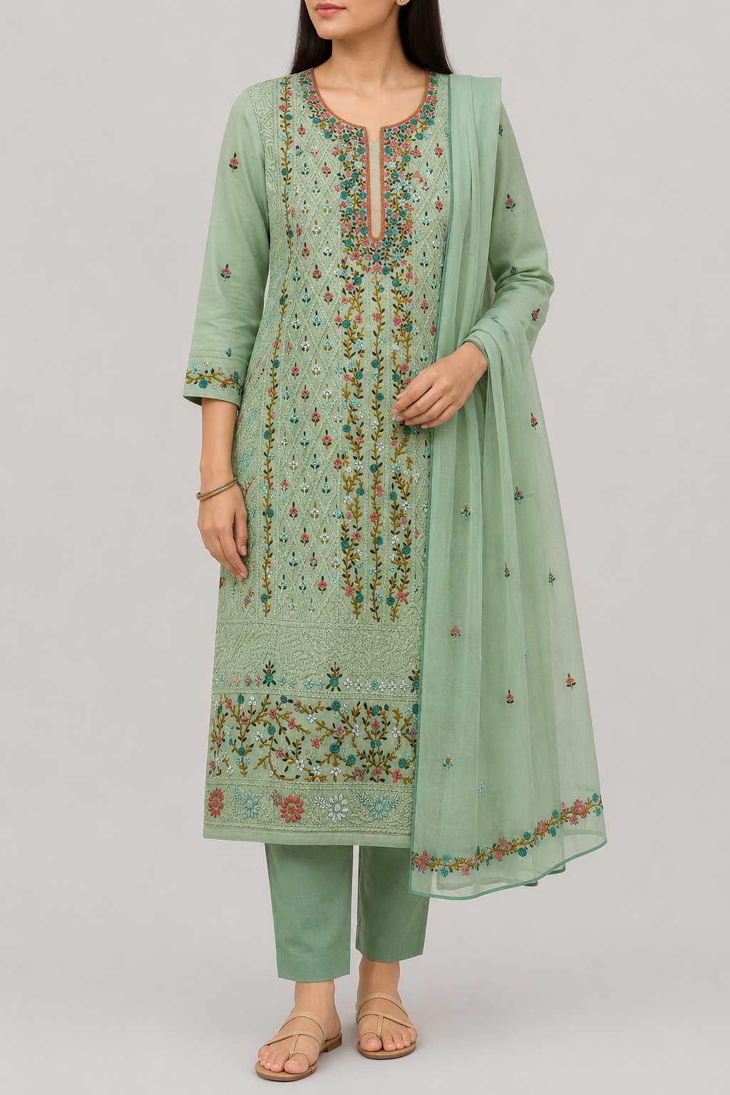 Kashmiri Muslin Handwork