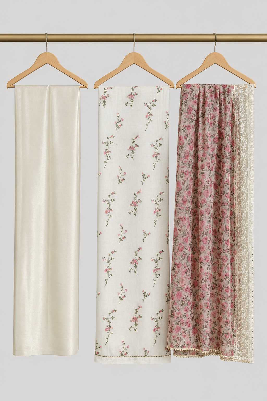 Chanderi Embroidered Dress Material