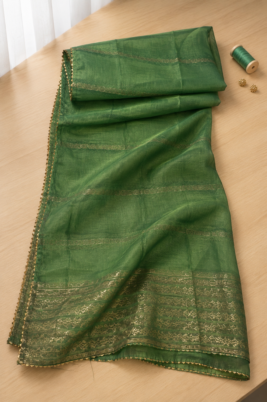 Roman Silk with Multi colour embroidery