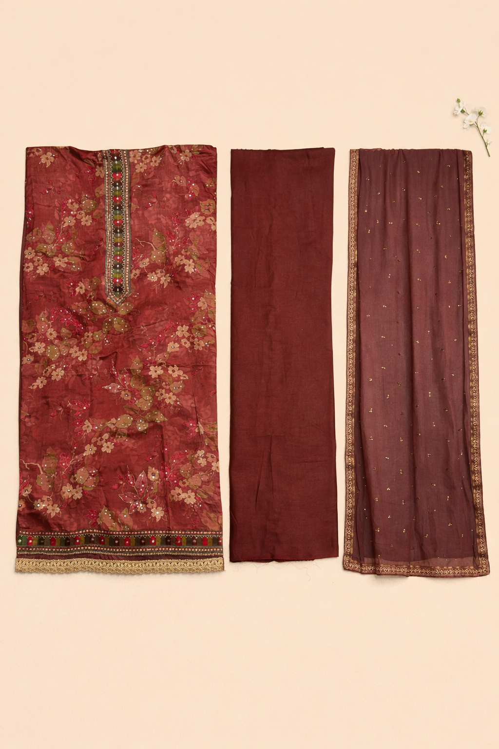 Neelambara Khatli Crepe Suit Set