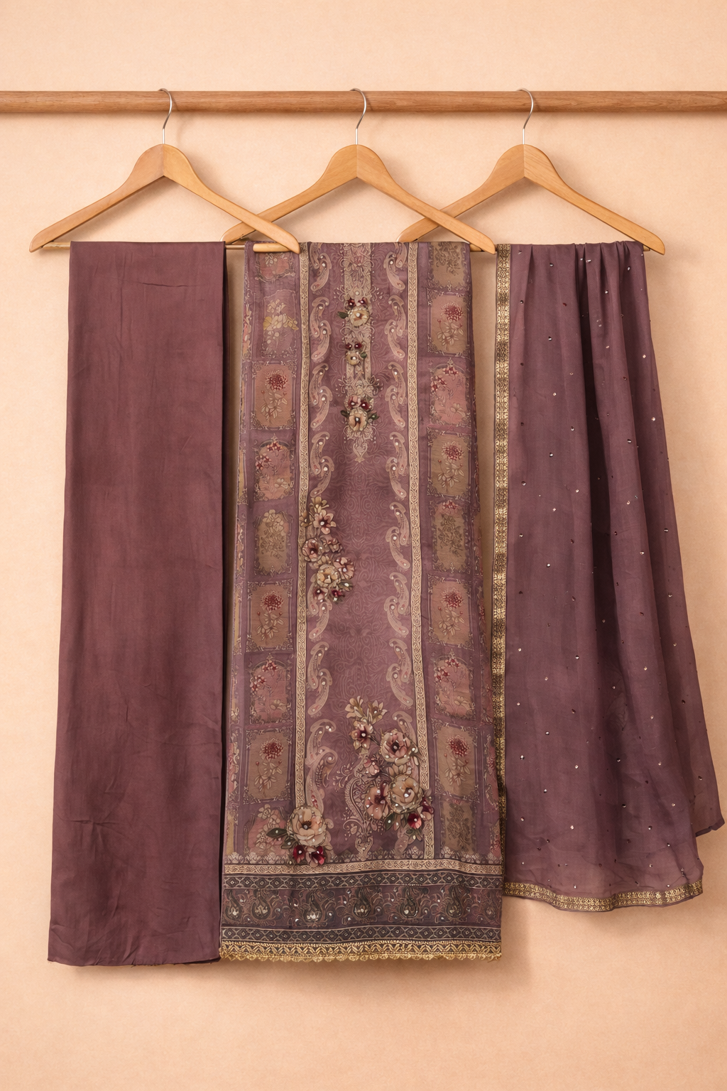 Mrinalini Khatli Crepe Suit Set