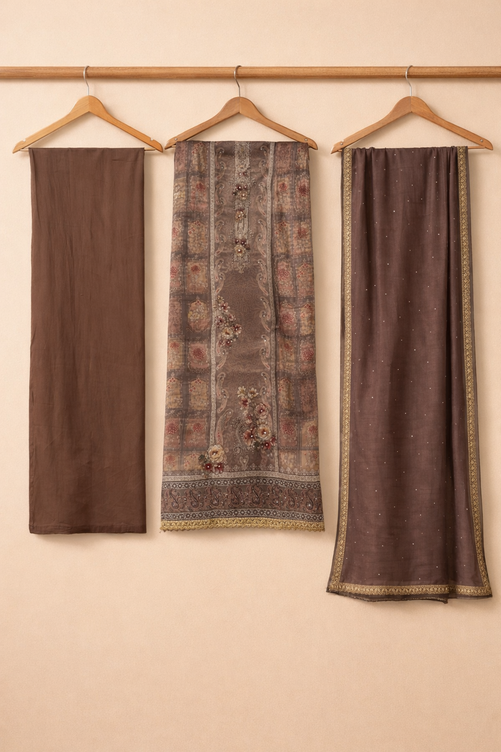 Mrinalini Khatli Crepe Suit Set