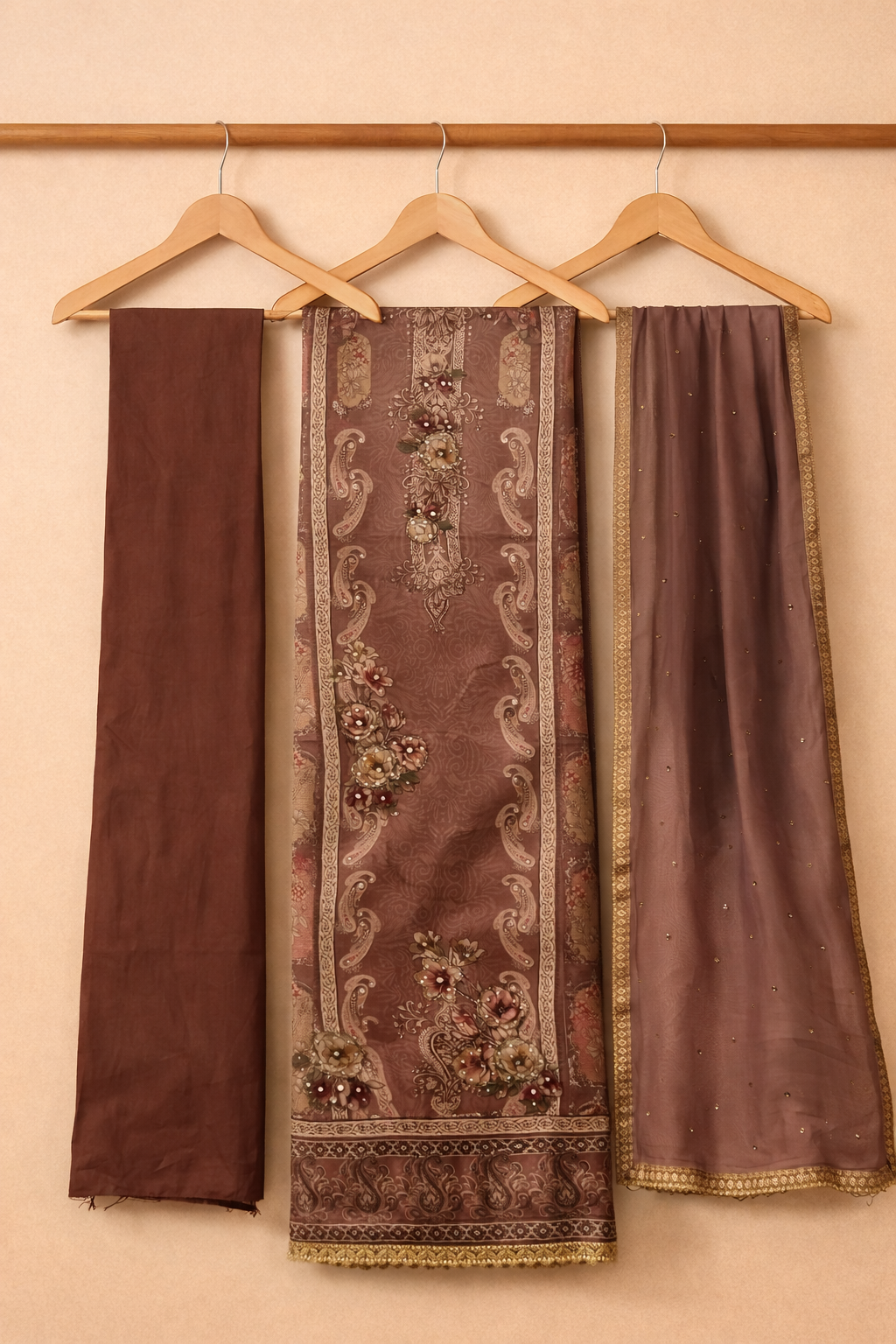Mrinalini Khatli Crepe Suit Set