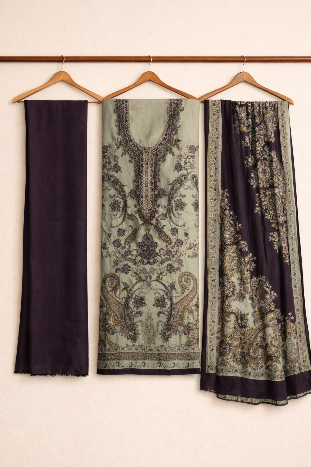 Chandrika Chanderi Foil Unstitched Suit Set