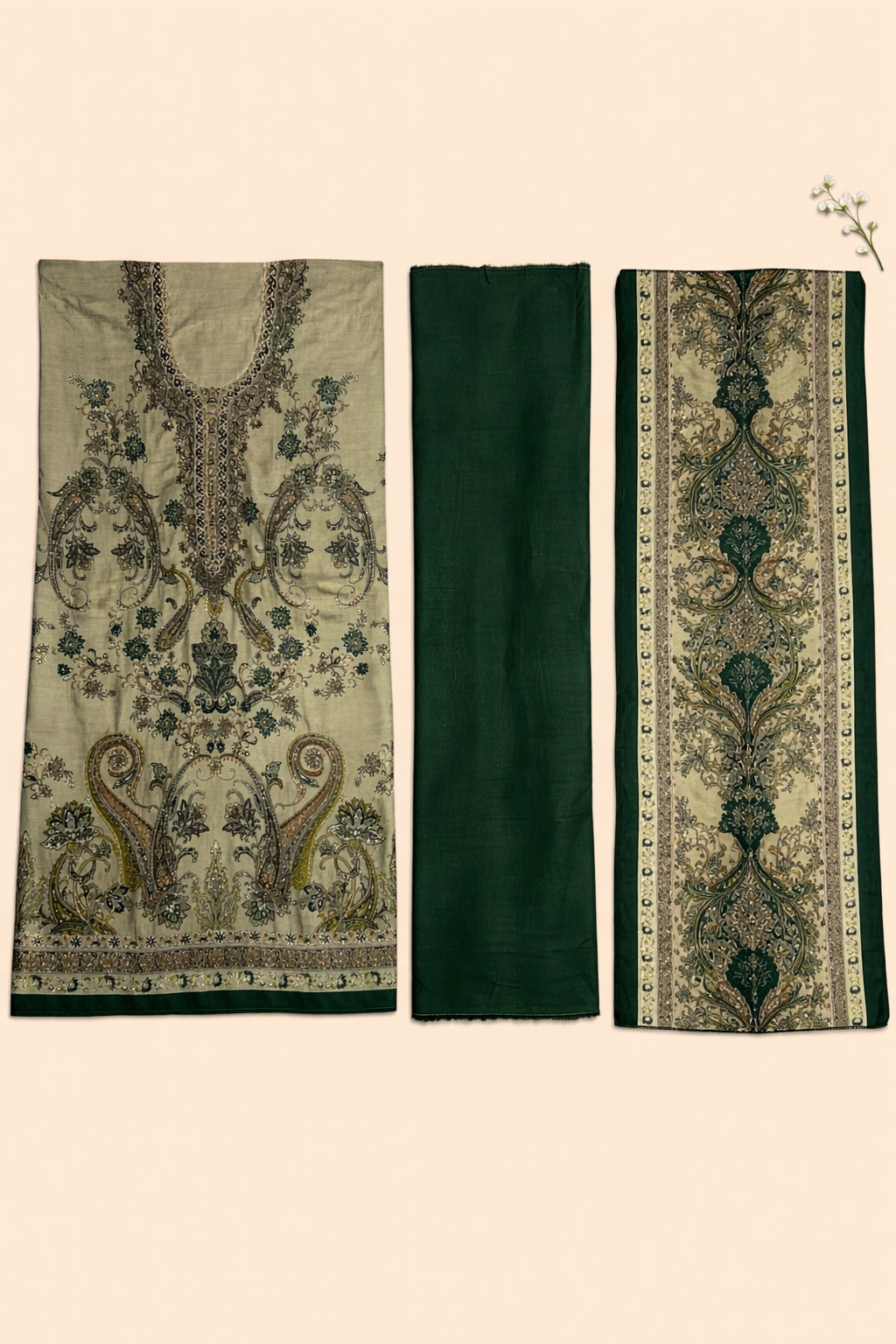 Chandrika Chanderi Foil Unstitched Suit Set