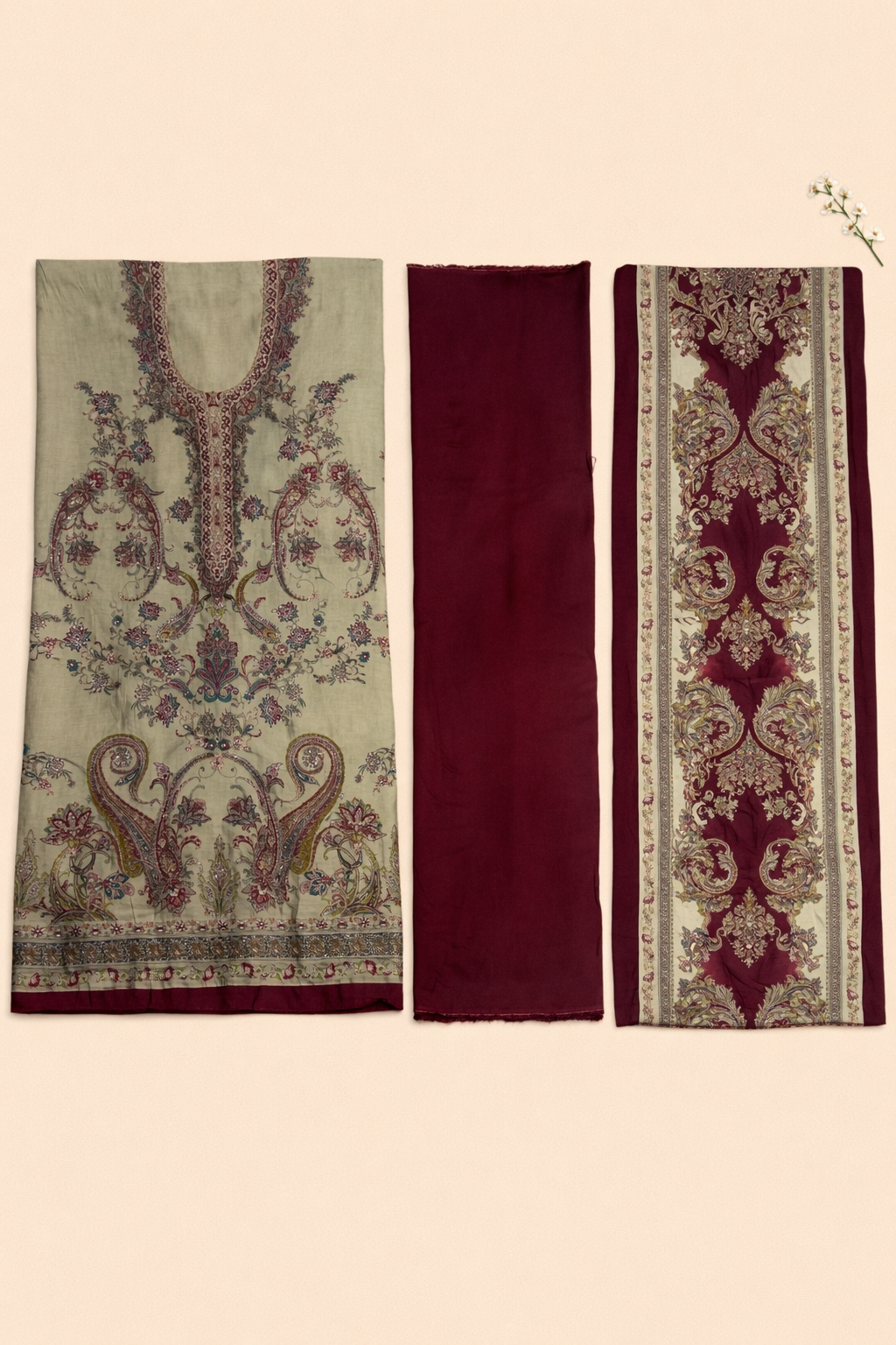 Chandrika Chanderi Foil Unstitched Suit Set