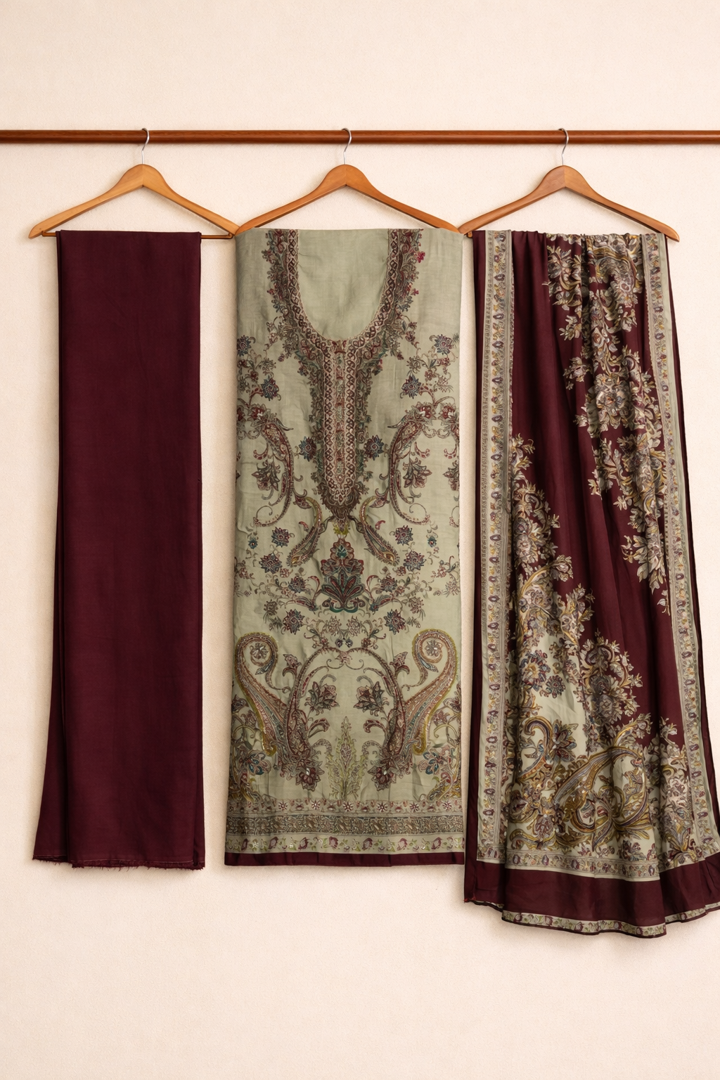 Chandrika Chanderi Foil Unstitched Suit Set