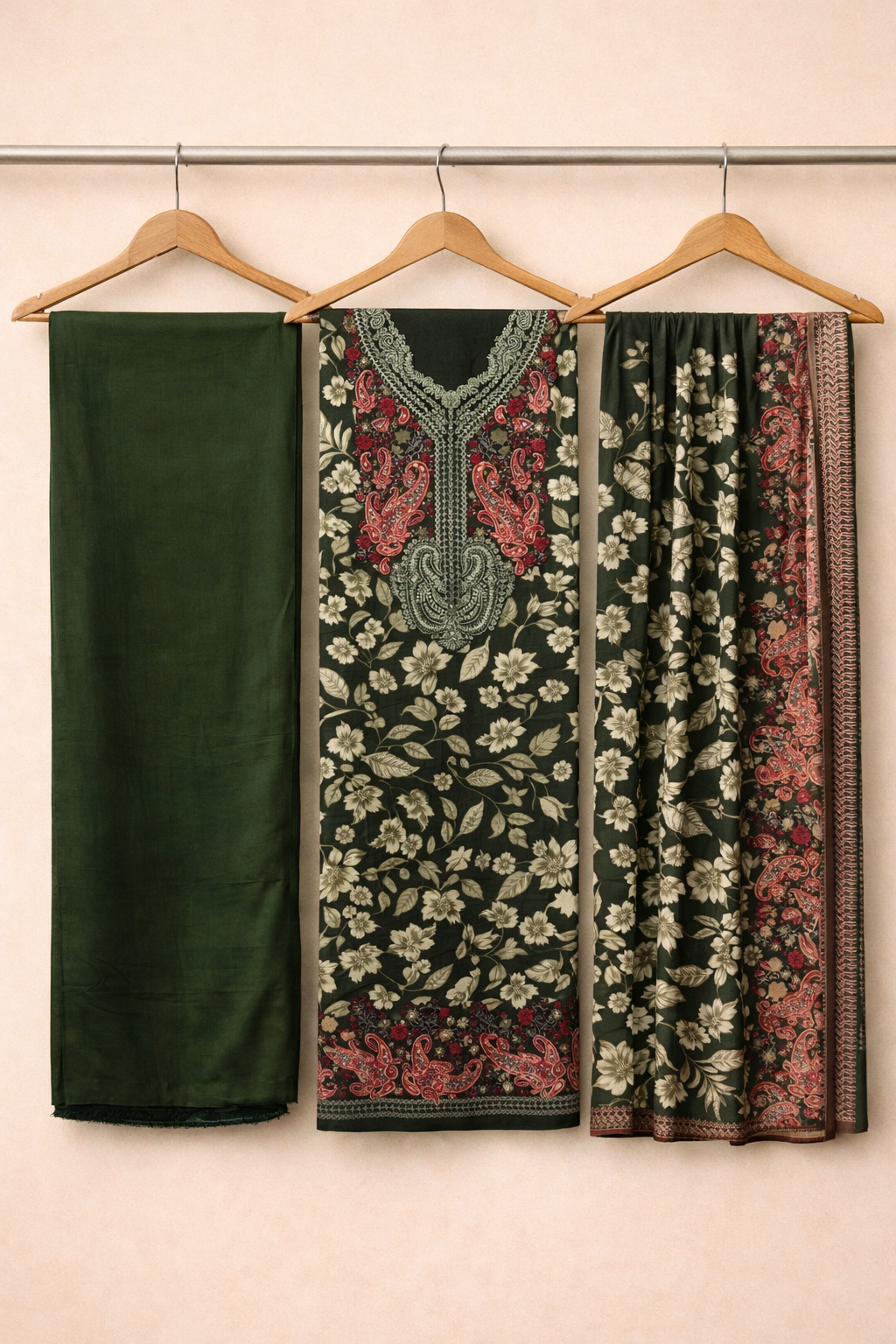 Rangmahal Khatli Satin Unstitched Suit Set