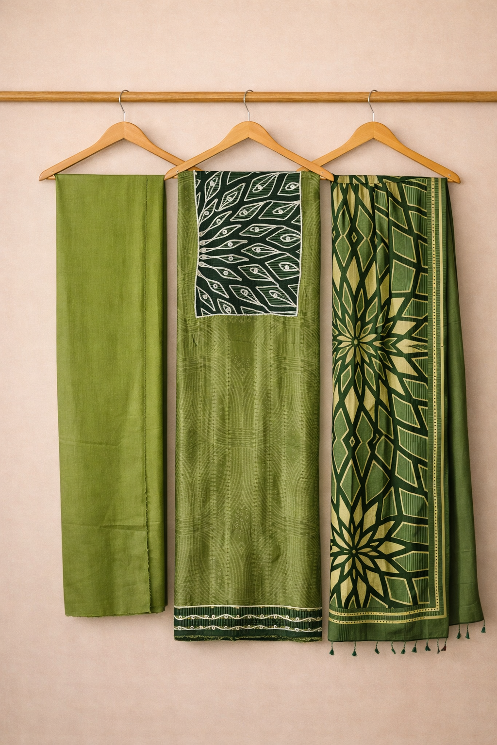 Muslin Jal Radiance Unstitched Suit Set