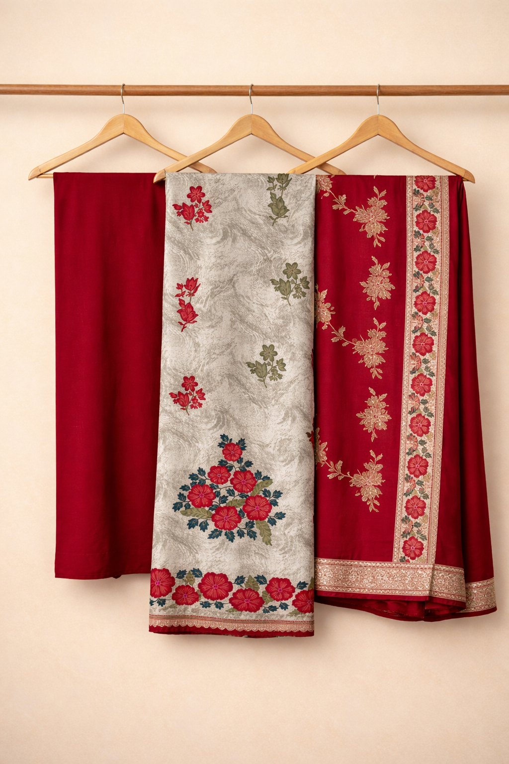 Roman Ethnic Heritage Unstitched Suit Set
